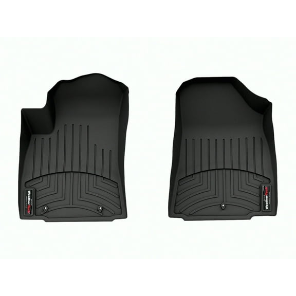 WeatherTech Custom Fit FloorLiners compatible with 2024-2025 Hyundai Kona Electric - 1st Row (Driver & Passenger), Black