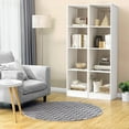 thumbnail image 2 of Giantex Tall 4 Cube Bookcase, Freestanding Narrow Open Display Bookshelf, Wooden Storage Organizer for Small Place, 2 of 8