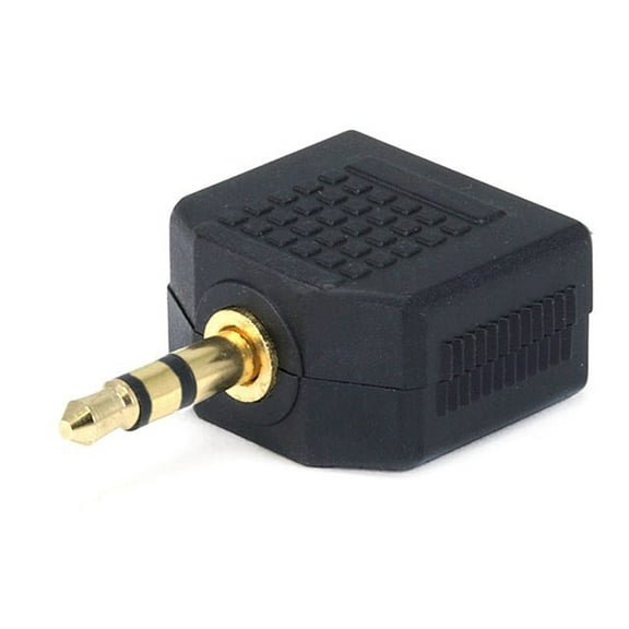 Monoprice 3.5mm TRS Stereo Plug to 2x 3.5mm TRS Stereo Jack Splitter Adapter, Gold Plated
