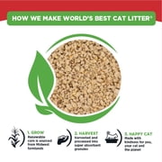 World’s Best Cat Litter® Ultra Absorb™ Unscented, Made from Corn, Quick Clumping, Flushable, 99% Dust Free, Long-Lasting Odor Control & Easy Scooping, 8 Pound Bag