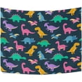 thumbnail image 2 of Coolnut Cute Dinosaur Tapestry Washable Polyester Art Wall Hanging Blanket for Living Room Bedroom Dorm Party, 60 x 40 Inch Home Decor Gifts, 2 of 7