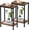 Rustic Brown, variant on Narrow Side Table for Small Space, 3 Tier Slim End Table, Thin Nightstand, Skinny Snack Couch Table, Sofa Bedside Table in Living Room, Bedroom, Study, Kitchen and Balcony (Black)