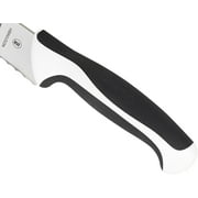 Mercer Culinary Millennia 10 Steel Wavy Edge Bread Knife, White Handle