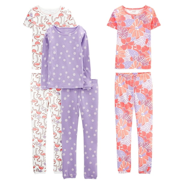 Set de pijama Simple Joys de Carter's Girls, 18 meses, 6 piezas