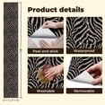 thumbnail image 5 of Peel and Stick Wallpaper Zebra Stripe Beige Black Dark Wall Mural 17.7in x 9.8ft Self Adhesive Removable Wall Paper Renter Friendly Wallpaper for Nursery Bedroom Cabinets, 5 of 8