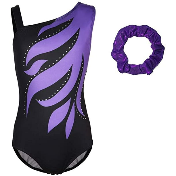 Gymnastic Leotards Girls Sleeveless Bodysuits Shiny Diamond Ballet ...