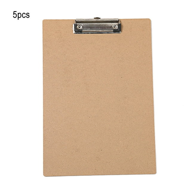 TureClos 5pcs Wooden Folding Writing Board Hangable Paper Organizing Clipboard Office Document Holder Tool