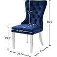 thumbnail image 5 of Meridian Furniture Carmen 19.5"H Velvet Dining Chair in Navy (Set of 2), 5 of 5