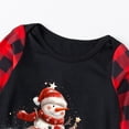 thumbnail image 5 of Odeerbi Christmas Pajamas for Family Plaid Holiday Long Sleeve Family Christmas Pajamas Matching Sets Mom Fashion Print Sleepwear Xmas Family Matching PJs Set Black, 5 of 5