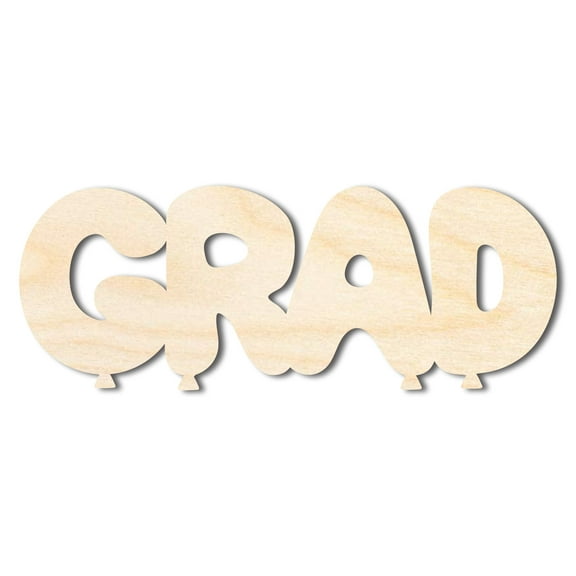 Unfinished Wood Grad Balloons Shape 46" / 1/2"