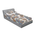 thumbnail image 3 of Vintage Bedding Set with Sheet & Covers, Paisley Design with Floral Detail Abstract Backdrop, Printed Bedroom Decor 2 Shams, 4 Sizes, Violet Blue Marigold, by Ambesonne, 3 of 3
