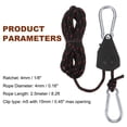 thumbnail image 2 of Unique Bargains 2 pieces 1/8' (4mm) Adjustable Ratchet Rope Hanger 8.2ft (2.5meter) Tie Down Strap, 2 of 5