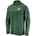 thumbnail image 2 of Men's Green Athletics Iconic Striated Primary Logo Raglan Quarter-Zip Pullover Jacket, 2 of 3