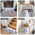 thumbnail image 6 of Blue Spring Floral Door Mat Indoor Outdoor, Watercolor Flowers Summer Botanical Non Slip Welcome Mat with Rubber Backing, Absorbent Fabric Front Door Mats Entryway Rug for Home Patio Entrance 24"x36", 6 of 9