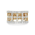 thumbnail image 2 of Rachel Koen 1.15Cttw Round Diamond Wide Cross Band 14K Yellow Gold Size 7.5, 2 of 5