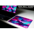 thumbnail image 3 of Medium Mouse Pad | (12.6''x10.8''x0.12'') Light Series Mousepad for Maximum Speed (Waterproof) Desk Pad | Pink Purple Blue and Baby Blue Colors, Topographic Style (Bloom Fusion), 3 of 6