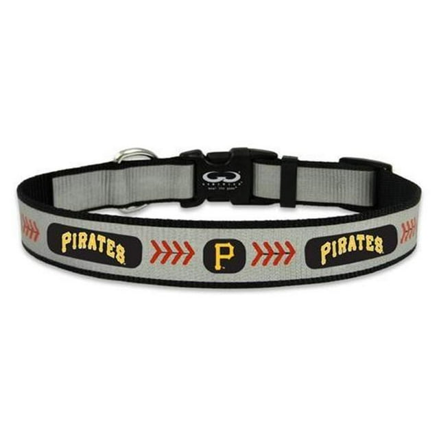 Pittsburgh Pirates Pet Collar Reflective Baseball Size Large