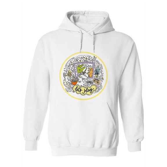 Let's Play Unicorn Hoodie Women -Image by Shutterstock, Female 3X-Large