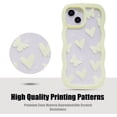 thumbnail image 3 of Compatible with iPhone 15 Plus Phone Case Butterfly Heart Cute Pattern for Women Girls Aesthetic Kawaii，Wave Edge Protection Soft TPU Transparent Case-Yellow, 3 of 12