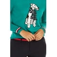 thumbnail image 3 of Tommy Hilfiger Womens Long Sleeve Terrier Print Pullover Sweater Green S, 3 of 3