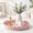 Pink, variant on Pink 13 Inch Round Scalloped Decorative Tray For Coffee Table And Dining Centerpieces