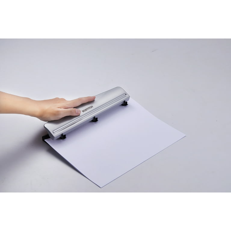 Officemate Economy Perforatore 3 Fori Per Ufficio – Capacità 8 Fogli, Colore Argento (90087)