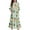 #A16-Green, variant on Abcomgle Fall Dresses for Girls 10-12 Casual A-Line 3/4 Sleeve Girls Long Dresses Floral Print Crew Neck Sundresses Tiered Loose Dresses with Pockets,5-6 Years Beige
