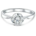 thumbnail image 4 of Pompeii 1 1/2Ct Solitaire Lab Grown Round Diamond Engagement Ring 14k Gold & Platinum, 4 of 4