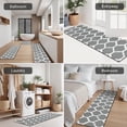 thumbnail image 5 of Gray Geometric Quatrefoil Pattern Kitchen Rugs Sets Of 3,Kitchen Runner Rugs Non Skid Washable,Decorative Kitchen Floor Mats for Kitchen,Sink,Laundry,17"x30"+ 17"x47" + 17"x59", 5 of 6