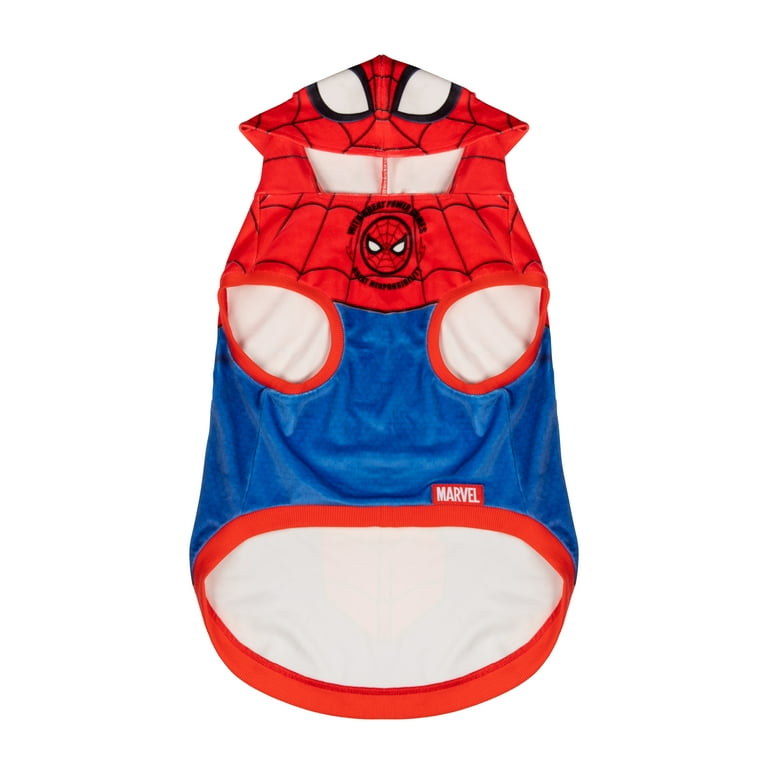 MARVEL Spider-Man Pet Hoodie Halloween Costume - Sleeveless Hooded Pet Shirt with Costume Design (XL)