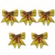thumbnail image 2 of Adorno de lazo de Navidad con purpurina, conos de lentejuelas brillantes, corbata de hojas, decoración artística para fiestas, decoración de puertas al aire libre, 5 piezas doradas Advancent HA009474-02, 2 of 6