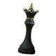 thumbnail image 1 of Estatua de piezas de ajedrez retro con pintura dorada para decoración de interiores de mesa, color negro. Pequeña, 1 of 7