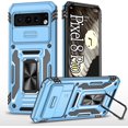thumbnail image 1 of KOMI Designed for Google Pixel 8 Pro Case,with Camera Cover and Ring Stand, [Military Grade Shockproof Phone Case] for Pixel 8 Pro Case, Sky Blue, 1 of 5