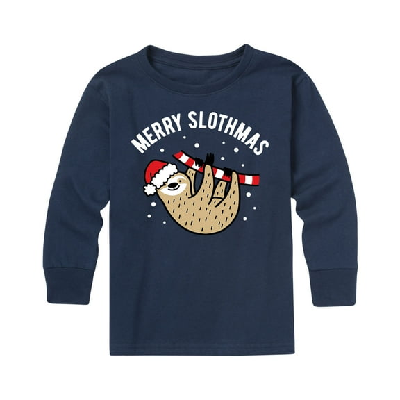 Instant Message - Merry Slothmas - Youth Long Sleeve Tee