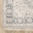 thumbnail image 4 of 2' X 8' Beige And Grey Oriental Hand Loomed Stain Resistant Runner Rug With Fringe, 4 of 5