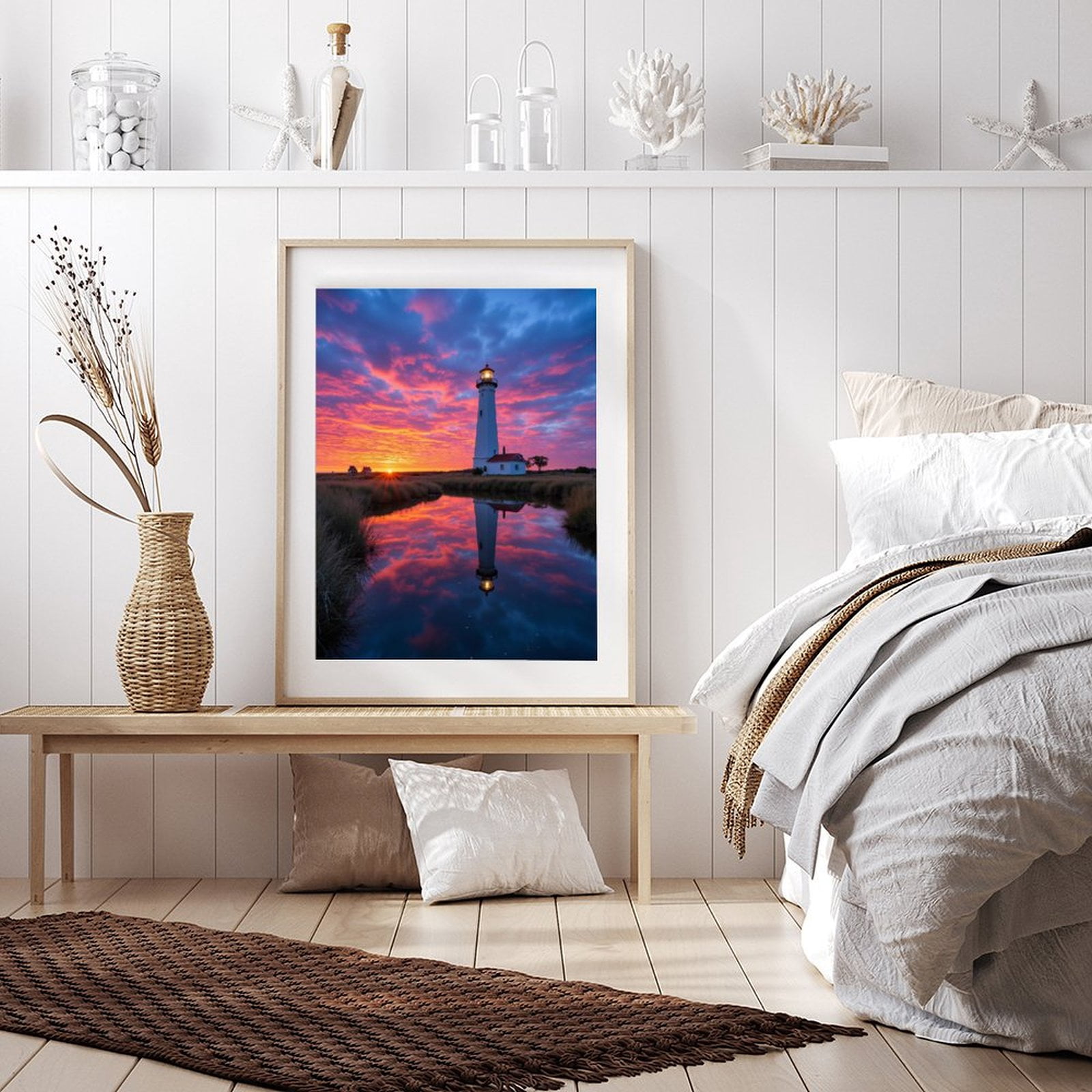 Diamond Art Kits for Adults - 5d Lighthouse Sunset Reflection Sky Diamond Painting for Adults, Diamond Art for Adults Beginners, Diamond Painting Kits for Adults for Home Wall Decor