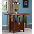 thumbnail image 2 of Winsome Wood Albany High Table with Cabinet, Walnut Finish, 2 of 8