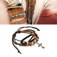 thumbnail image 3 of Bracelet Réglable en Cuir Croix Perlé pour Mi Band 5/6 Bracelet Croix Sculpté à la Mode, 3 of 7