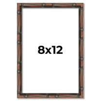 8x12 Frame Brown Bamboo with Dark Coffee/Walnut Finish | Solid Wood Picture Frame Width 0.75 Inches