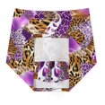 thumbnail image 7 of Purple Leopard Animal Print Swirls Women's Shorts Non-Slip Single Pocket A-line Trouser Skirt Summer Shorts Casual Shorts for Women, 7 of 7