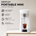 thumbnail image 2 of Kuhitley Single Serve Coffee Maker for Grounds,14oz Hot & Iced Coffee Brewer with 420ml Water Cup,700W Compact Machine with Reusable Mesh Filter,One Cup Coffee Maker for Home Countertop, 2 of 10