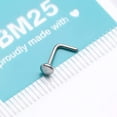 thumbnail image 5 of Implant Grade Titanium Circle Icon L-Shaped Nose Ring, 5 of 5