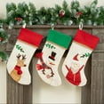thumbnail image 2 of Large Christmas Stockings, 18" Knitted Santa Claus Christmas Snowman Elk Stocking Decor, Xmas Stocking for Kids Gift, Fireplace Christmas Tree Hanging Stockings for Family New Year Party Home Decor, 2 of 8