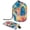 Multicolor 2, variant on PhooArto Large Barrel Drawstring Makeup Bag, Funny Colored Owls Pattern Travel Cosmetic Bag Portable Make Up Organizer Bag