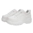 thumbnail image 2 of Zapatillas LUCKY STEP para mujer, con plataforma gruesa, color blanco, talla 9US, 2 of 5