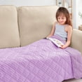 thumbnail image 4 of Teler Weighted Blanket for Kids（40 x 60，7lbs）Weighted Lap Blanket,Purple, 4 of 7