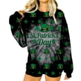thumbnail image 1 of Crew Cuello Sudadera Día de San Patricio Impreso Manga Larga Suéter sin Capucha Shamrock Gráfico Suave Vacaciones Casual Top, 1 of 8
