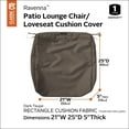 thumbnail image 4 of Classic Accessories Ravenna Rectangular Patio Seat Cushion Slip Cover - Durable Outdoor Cushion, Dark Taupe, 21"L x 25"W x 5"Thick, 4 of 15