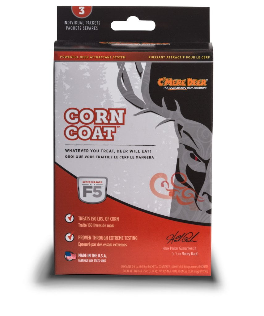 (Pack of 3) C'mere Deer Corn Coat Deer Attractant, 4 Ounce Packs