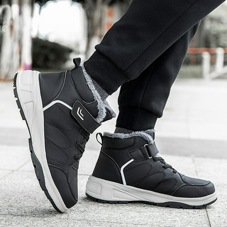 

TALKVE Warm and non slip Couple Models Men s Middle Aged And Elderly Winter High Top Non Slip Soft Bottom Outdoor Walking Snow Boots
